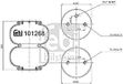 FEBI BILSTEIN Soufflet à air, suspension pneumatique pour LAND ROVER: Land Rover, Defender, Discovery & OPEL: Kadett, Insignia, Corsa (Ref: 101268)