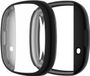 By Qubix Qubix - Geschikt voor Fitbit Versa 3 / Sense Soft TPU Case (Volledig Beschermd) - Zwart