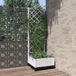 Maison Exclusive - Jardinière avec treillis, blanc, 40 x 40 x 121,5 cm, plastique PP
