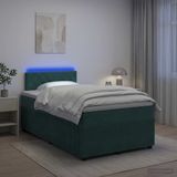 vidaXL Boxspringbed met matras Donkergroen 120 x 190 cm Fluweel