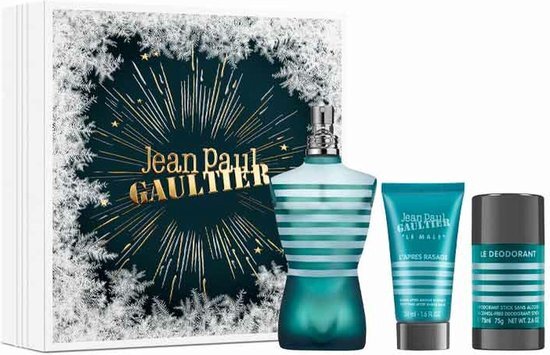 Jean Paul Gaultier Le Male Giftset - 125 ml eau de toilette spray + 50 ml aftershave balm + 75 ml deostick - cadeauset voor heren