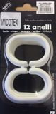 Wicotex Douchegordijnringen 5,5x4cm pak a 12 ringen