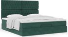 Prolenta Maison Exclusive - Ottoman bedframe met donkergrijs matraskussen, 160x200 cm, fluweel