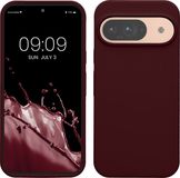 kwmobile hoesje geschikt voor Google Pixel 9 / Pixel 9 Pro case - Siliconen telefoonhoesje - Telefoon beschermhoes - Smartphone cover in bordeaux-violet