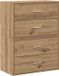 vidaXL Kasten met 4 lades 2st 60x31x40cm bewerkt hout artisanaal eiken