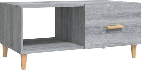 VidaXL Salontafel 80x50x42,5 Cm Sonoma Eikenkleurig - Met Opbergruimte En Optilbaar Blad