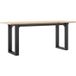 Icecat Table Basse Table De Salon Table De Café Cadre En O 110x40x45 Cm Bois De Pin Massif Et Acier