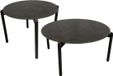 Boet Trivento Table basse Ensemble anthracite Rond Céramique