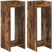 vidaXL Plantenstandaard 2 st gerookt eiken 30 x 30 x 80 cm