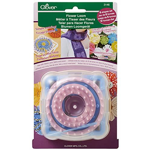 Clover 3146 HANA-AMI Bloemenweefgetouw, Roze/Blauw, 1
