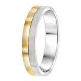 Lucardi Heren Vriendschapsring Parijs - Ring - Staal - Zilver- en Goudkleurig