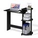 Furinno Compact computerbureau met 3 legplanken, hout, Americano/zwart, 39,62 x 99,06 x 85,34 cm