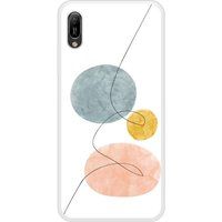 One line Beschermende siliconen case compatibel met Y6 2019 blauw