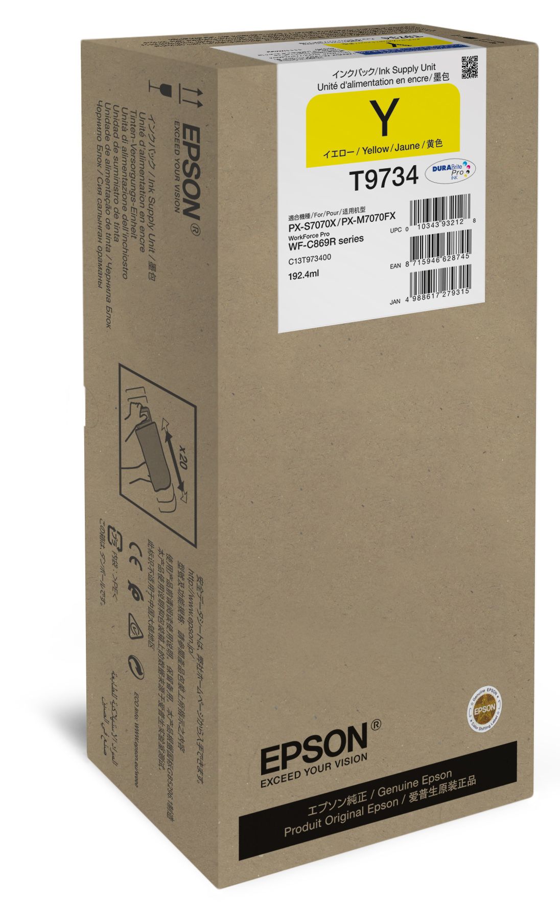 Epson Yellow XL Ink Supply Unit - C13T973400 - 22000 pagina's