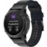 Strap-it Garmin Bracelet hybride en nylon Quatix 5 / 6 / 7 (bleu)