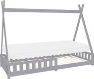 ML-Design Kinderbed Tipi 90x200 cm lichtgrijs met matras
