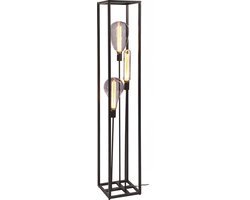 Duverger Cage - Vloerlamp - stalen frame - zwart - 3-lichts