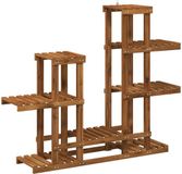 vidaXL Plantenstandaard Naturel 118 x 25 x 96,5 cm Massief Acacia Hout