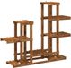 vidaXL Plantenstandaard Naturel 118 x 25 x 96,5 cm Massief Acacia Hout