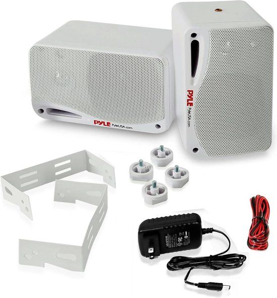 Pyle PDWR42WBT Bluetooth Speaker - Water Resistant - 3-Way - White