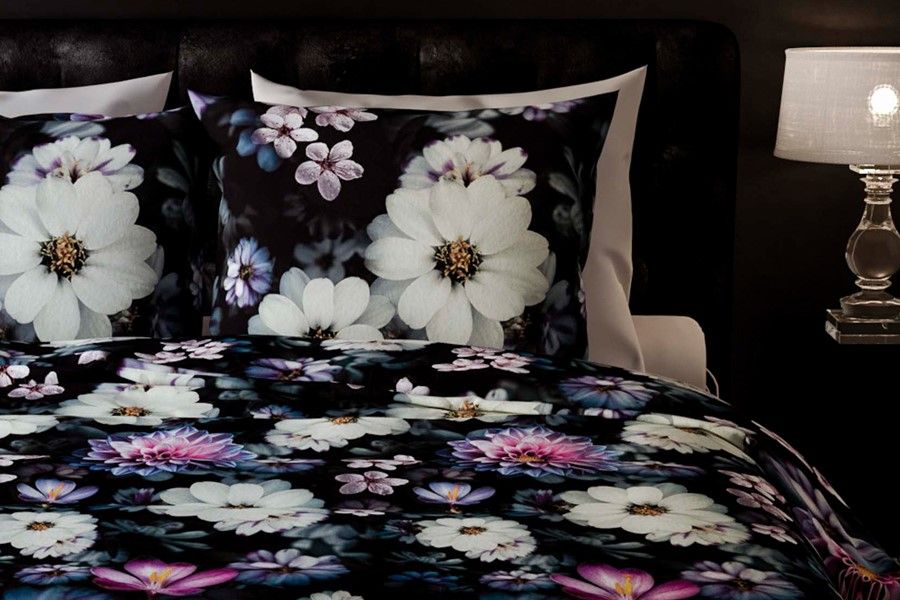 Heckett & Lane Amelia - Dekbedovertrek - Eenpersoons - 140x220 cm - Imperial Spring Purple