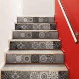 Ambiance Sticker ARANZA Zelfklevende stickers voor traptreden en stootborden - Multi color - 2 stroken 20x140cm