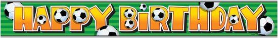 Voetbal Banner 3,65m - Verjaardag - Multi colour - Plastic