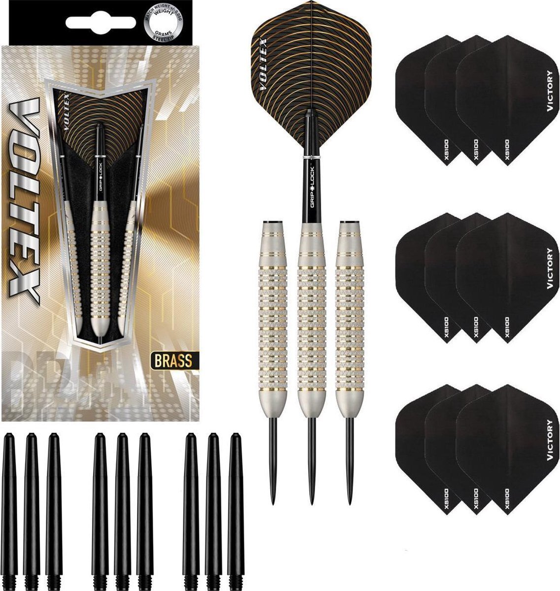 Dragon Darts Platinum - dartpijlen – dart shafts – dart flights – dartpijlen 23 gram – 100% brass