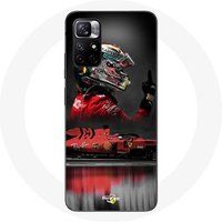 Maniacase Etui Redmi Note 11 5G Formule 1 Sebastian Vettel F1 coureur rood