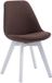 CLP Borneo V2 Chaise de salle à manger - Tissu marron blanc