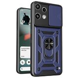 Nothing Phone (3a) Lite Blue Étui hybride avec anneau rotatif et protection de caméra