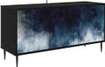 vidaXL Tv-meubel RAALTE 102 x 33 x 51 cm Zwart eiken Bewerkt hout