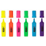 D.RECT 1127 Markeerstift met Schuine Wigvormige Punt 6-kleurset