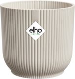Elho Vibes Fold Rond 40 - Grote Bloempot voor Binnen - 100% gerecycled plastic - Ø 39 x H 36.2 - Linen white