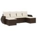 vidaXL 6-delige Loungeset met Kussens, Poly Rattan, Bruin