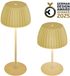 B.K.Licht BRILONER Champ - Oplaadbare Tafellamp - Snoerloze Lamp - Touch Dimbaar - Binnen en Buiten - German Design Award Winner 2025 - Limoengroen - Ø14,5 x 36,5 cm