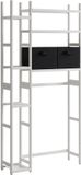 Vicco Bilbao Wasmachinekast – 78.5 x 163 cm met 2 fleece lades Wit