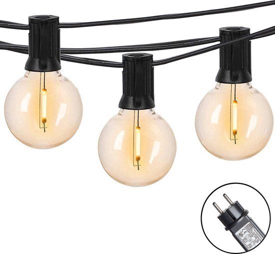 Merkloos Anna's Collection CBD Lichtsnoer buiten - Filament - 20 LED Bollen - 10 meter - Tuinverlichting - Partyverlichting - Lampjes slinger - Lichtslinger - Feestverlichting - Partylights