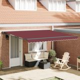 Maison Exclusive - Store électrique, dimensions 4 x 3 mètres, couleur bordeaux, 100% polyester