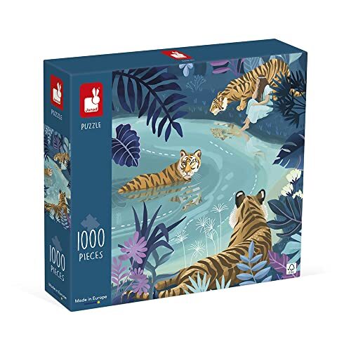 Janod Puzzel 1000 delen met maanlicht, geschikt voor volwassenen en jongeren, kinderen, FSC-gecertificeerd vanaf 9 jaar, J02511, meerkleurig