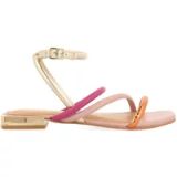GIOSEPPO LATAH Kleurrijke leren sandalen met metaal voor dames