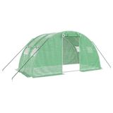 VidaXL Tuinkas met stalen frame 8 m² 4x2x2 m Groen