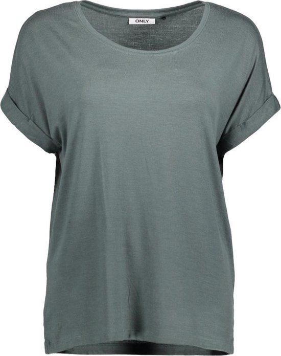 ONLY ONLMOSTER S/S O-NECK TOP NOOS Dames T-shirt - Groen - Maat XS