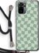 Case Company® - Xiaomi Redmi Note 10 Pro Case with Cord - Grid Green
