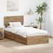 vidaXL Bedframe met lade Artisan Eiken 100 x 200 cm Bewerkt hout