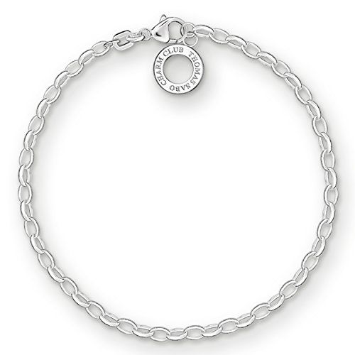 Thomas Sabo X0163-M Charm Armband, Maat M 17,5 cm, Zilver