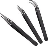 MMOBIEL 3x Keramische Soldeerpincet Hittebestendig tot 1600C voor Reparatie / Soldeerwerk