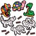 Baker Ross FN196 Reptielen Fuzzy Art Magneten - Set van 15, Kleurplaten voor kinderen