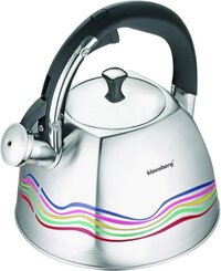 KLAUSBERG 7099 - Fluitketel - RVS - 3.0 liter - Magic light - Zilverkleurig