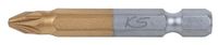 KS Tools 911.3644 1/4" TiN Bit, 50mm, PZ2, 5 per pak